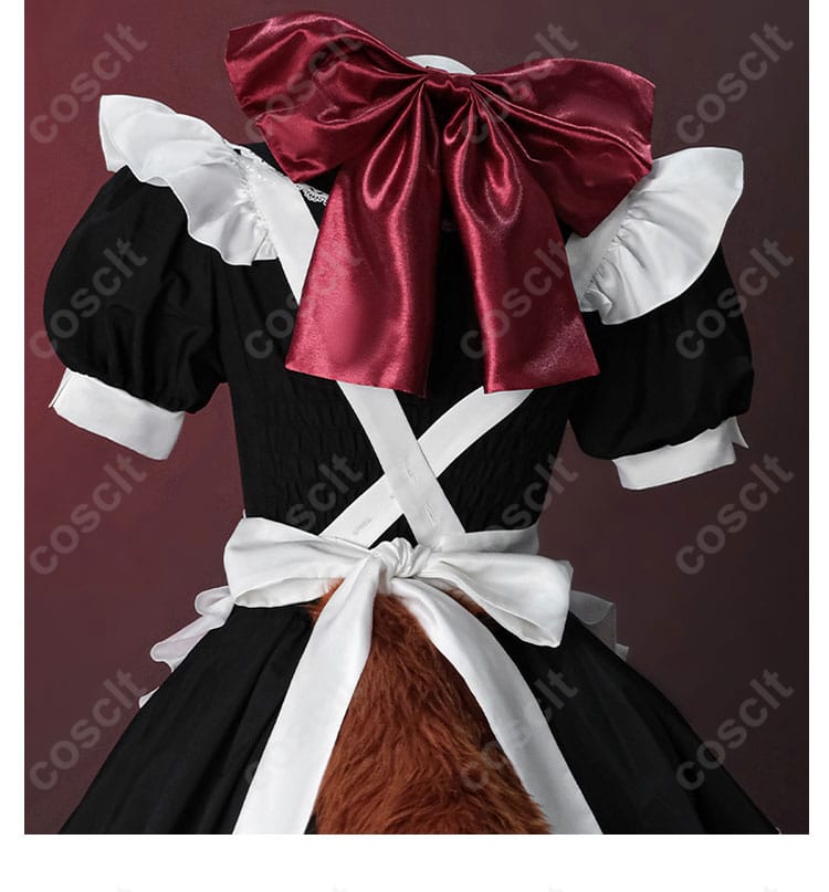 タマモキャット メイド服 コスプレ衣装 背部蝶結びと背飾りディテール｜華やかなデザイン