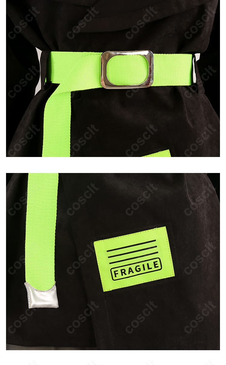 フラジールver. 腰前の装飾細部。ベルトと細紐の交差、金具の配置、質感の再現を強調。