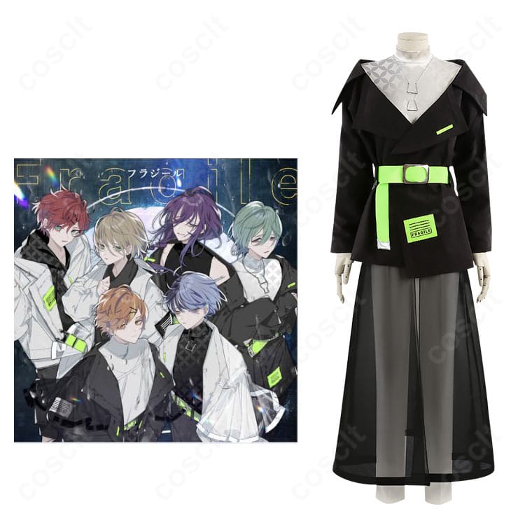 礼瀬マヨイ／風早巽 フラジールver. を着用した全身イメージ。和装モードのシルエットと装飾が分かるコスプレ衣装一式。