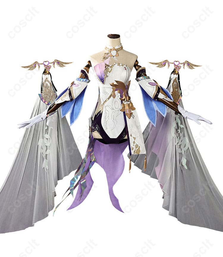 崩壊3rd エリシア コスプレ衣装 真我・人の律者 舞踏会ゲストドレス 正面全体図