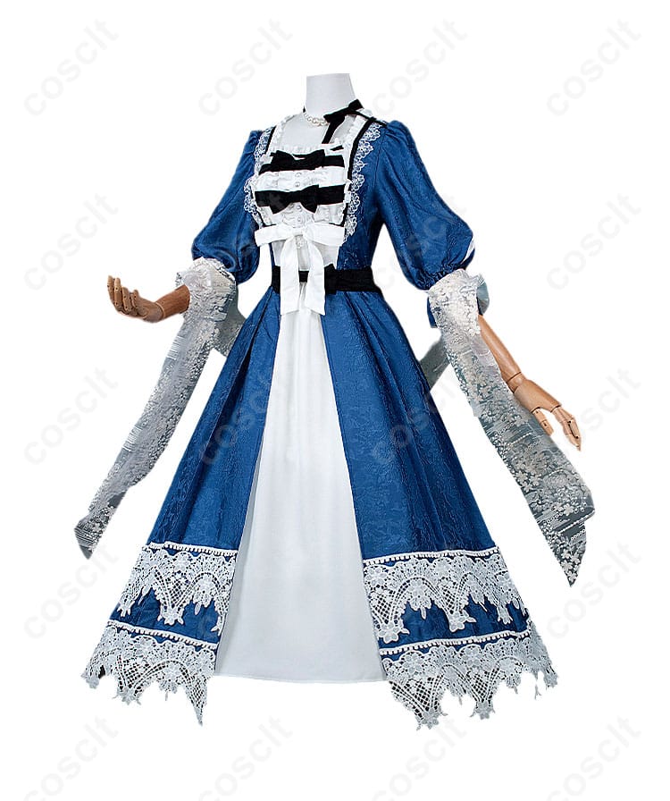 ある日お姫様になってしまった件について アタナシア 通常服 コスプレ衣装 左側アングル 横からのシルエット確認