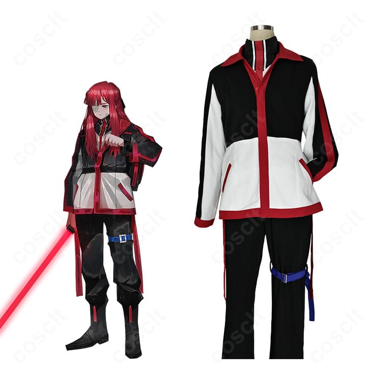 Limbus Company ユーリのコスプレ衣装を着用した全身イメージ。クールなコートスタイルと高コントラスト配色でイベント・撮影向けの再現度を表現