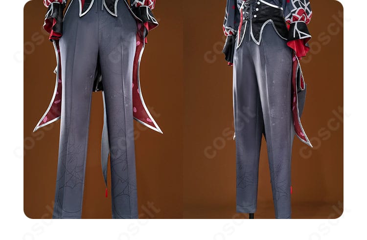 プロジェクトセカイ 鏡音レン ズボンの細部。動きやすさと快適さを両立したシルエット設計。