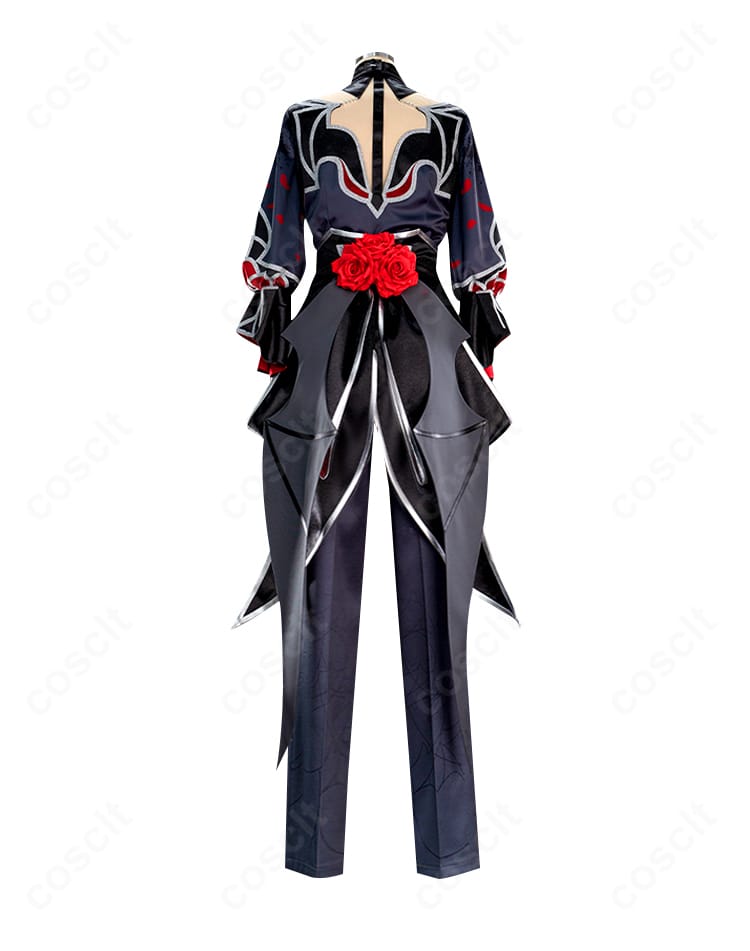 プロセカ 鏡音レン コスチュームの背面全体。大きな蝶結びと背中のラインを忠実に再現。