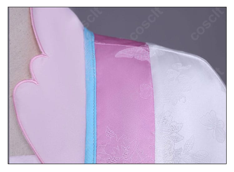 薬屋のひとりごと 里樹(里樹妃)コスプレの肩部分アップ。立体感のある切替とやわらかなシルエット