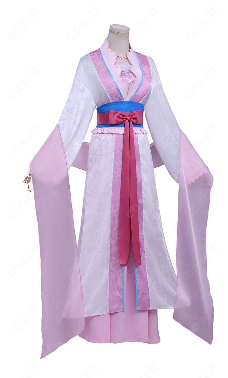 薬屋のひとりごと 里樹(里樹妃)コスプレの右側アングル。袖と裾の流れでエレガントなシルエットを強調