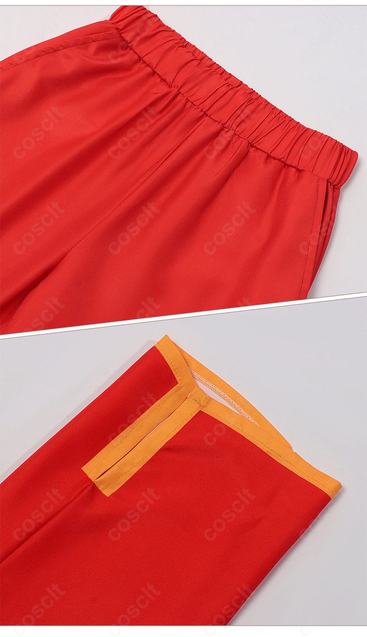 木之本桜 チャイナ風コスプレ衣装のズボン全体ディテール。柔らかな質感と美脚シルエット。