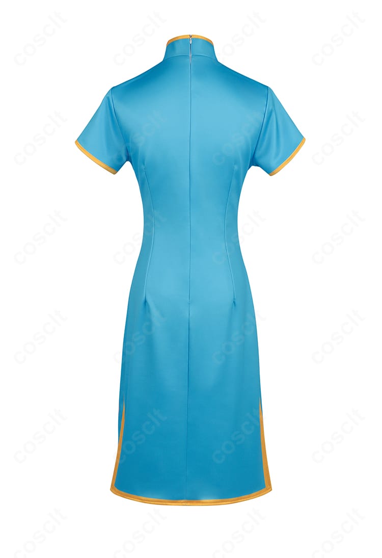 大道寺知世 チャイナドレスの背面図。後ろ姿まで整ったシルエットと丁寧な仕上がり。