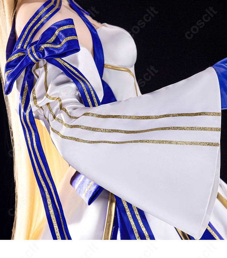 FGO アーキタイプ:アース衣装の肩蝶結びと袖口デザイン。立体的なリボン形状とディテールが分かる写真