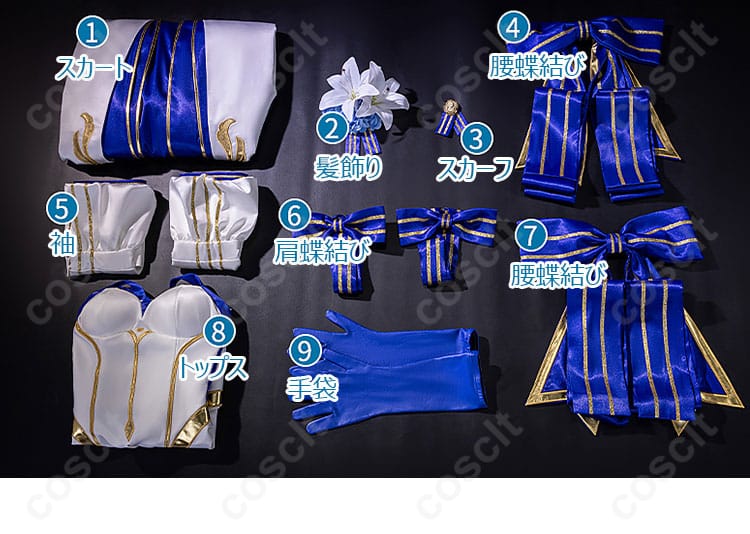 FGO アーキタイプ:アース アルクェイド コスプレ衣装 フルセット内容一式