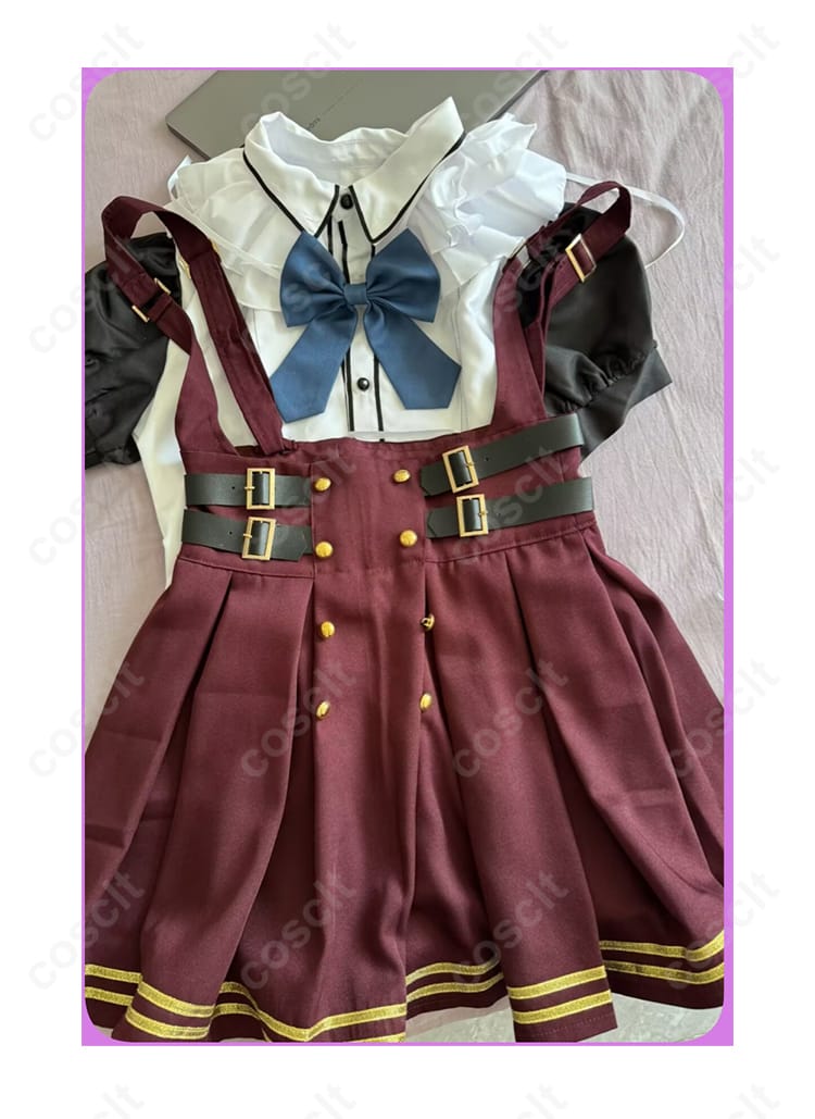その日の獣には、 深浜祈莉・友瀬瑠奈・池貝舞雪 制服コスプレ衣装 生地と装飾のディテール写真