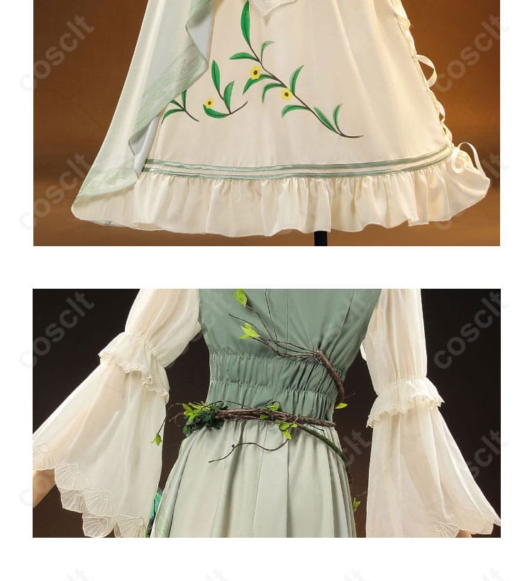 IdentityV 第五人格 使徒 アニ コスプレ衣装 スカート裾の花紋と腰背面装飾ディテール