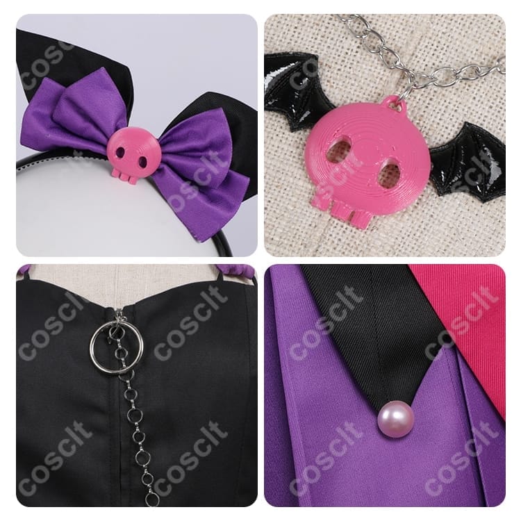 ガールズバンドクライ 海老塚智 サンリオキャラクターズ クロミ コラボ コスプレ衣装【COSCLT公式】 - 4枚目の画像