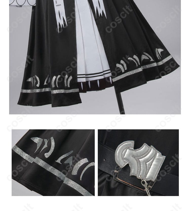 アークナイツ エクシア 新約シスター服 コスプレ衣装 裾とベルト装飾ディテール