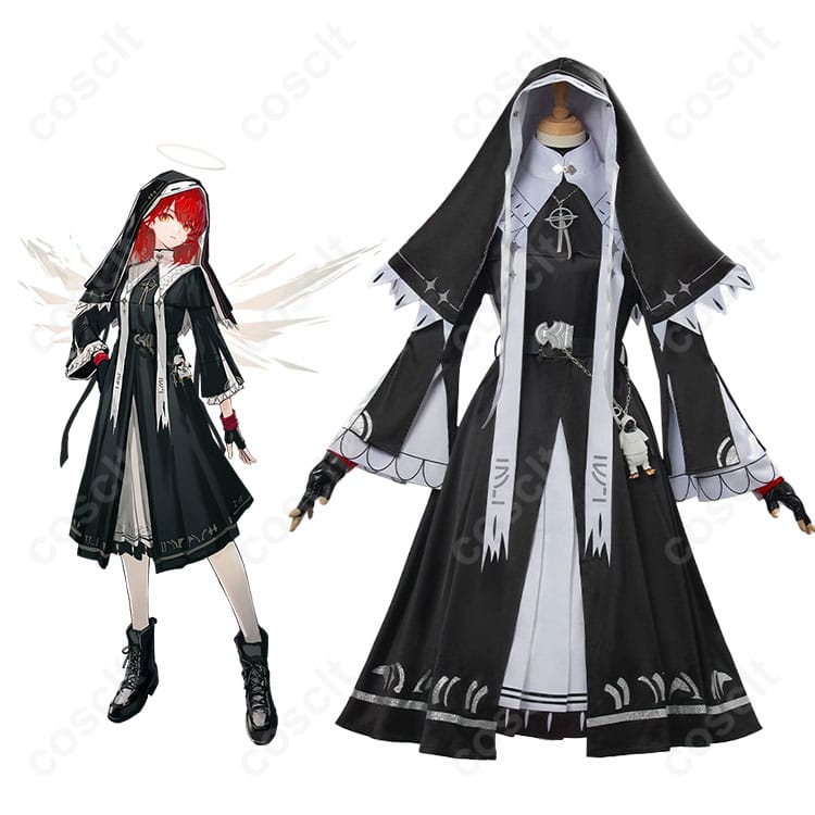 アークナイツ エクシア 新約シスター服 コスプレ衣装 着用イメージとキャラクタービジュアル