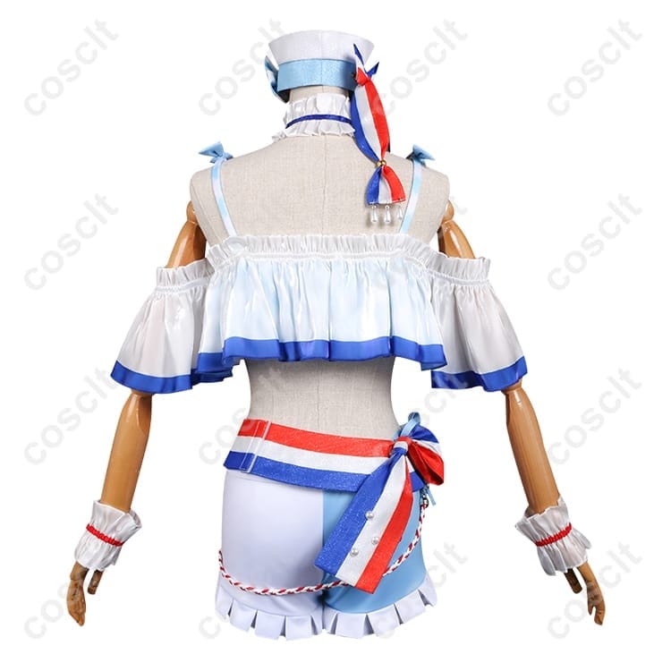 プロジェクトセカイ 桃井愛莉 コスプレ衣装｜最強アイドルスマイル！ブルーマリン・クルースタイル 高品質オーダーメイド【COSCLT公式】 - 3枚目の画像