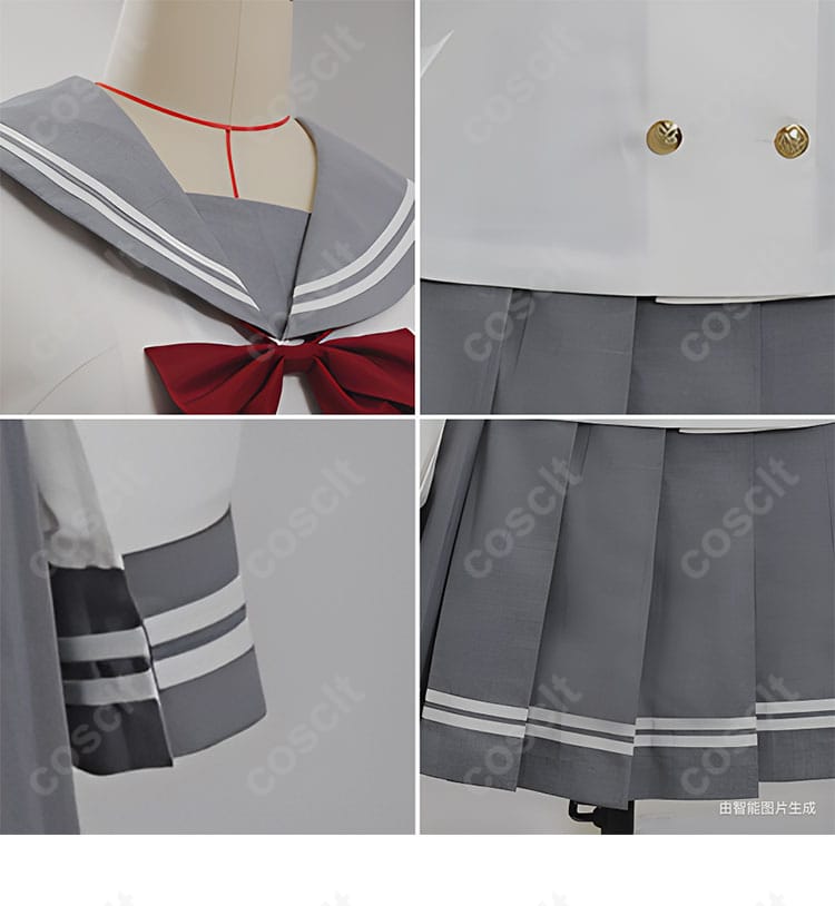 ラブライブ！サンシャイン!! Aqours 冬制服 コスプレ衣装 装飾ディテール 細部まで忠実再現