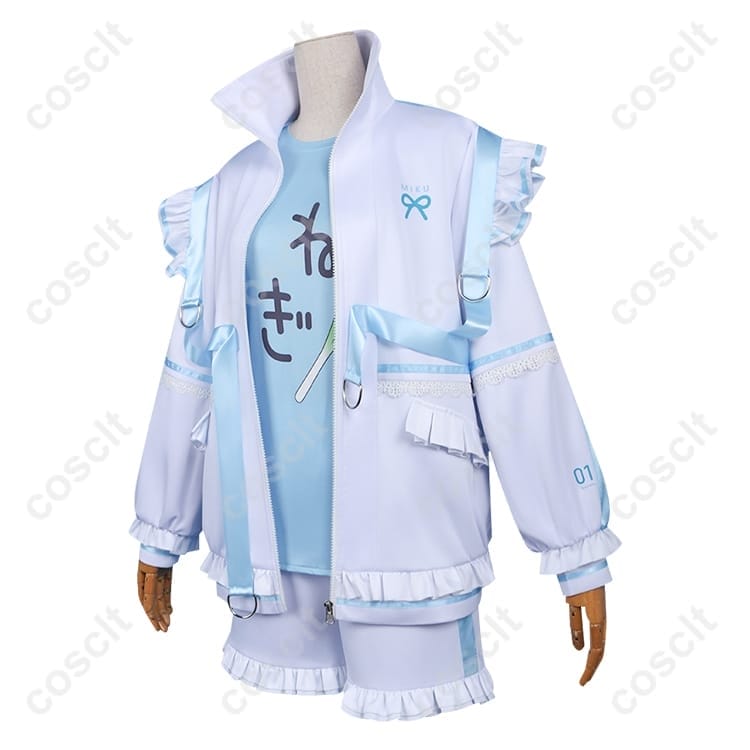 初音ミク ドン・キホーテフェア2025 コスプレ衣装（コート/トップス/ショートパンツ/レッグカバー/膝下飾り）【COSCLT】 - 3枚目の画像