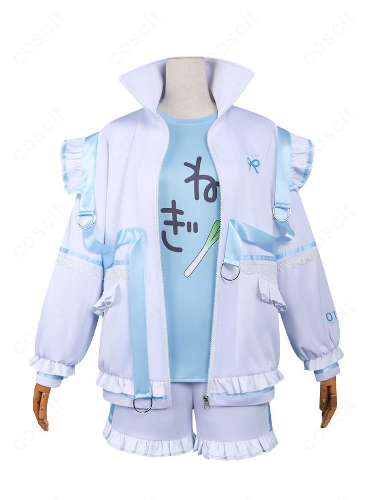 初音ミク ドン・キホーテフェア2025 コスプレ衣装 正面全体｜コート＋トップス＋ショートパンツ セット内容をチェック