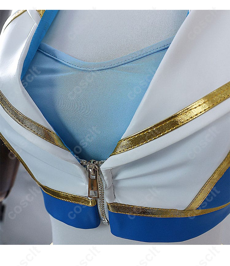 レム チアガール コスプレ衣装 衣装の襟元装飾ディテール 高級感ある仕上げ