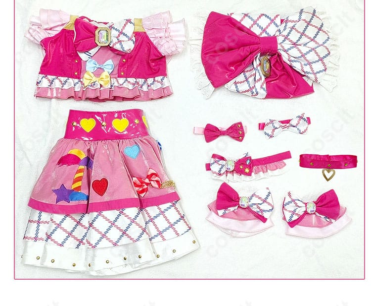 アイカツ! 虹野ゆめ ガーリーアイランドコーデ コスプレ衣装 セット内容一式｜トップス・スカート・チョーカーなど豪華セット