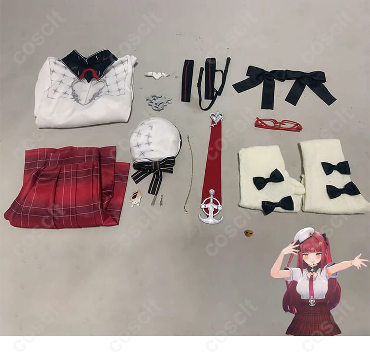 ホロライブ 宝鐘マリン 生誕祭2025 制服 コスプレ衣装 セット内容展示｜フルセットで安心