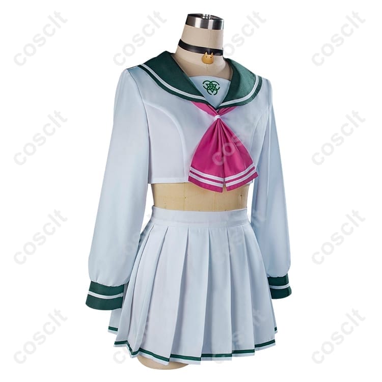 ブルーアーカイブ 杏山カズサ 制服 コスプレ衣装｜猫耳付きフードパーカー＆クロップトップ【COSCLT公式通販】 - 4枚目の画像