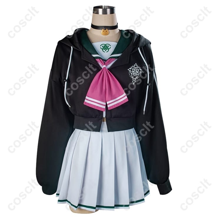 ブルーアーカイブ 杏山カズサ 制服 コスプレ衣装｜猫耳付きフードパーカー＆クロップトップ【COSCLT公式通販】 - 1枚目の画像