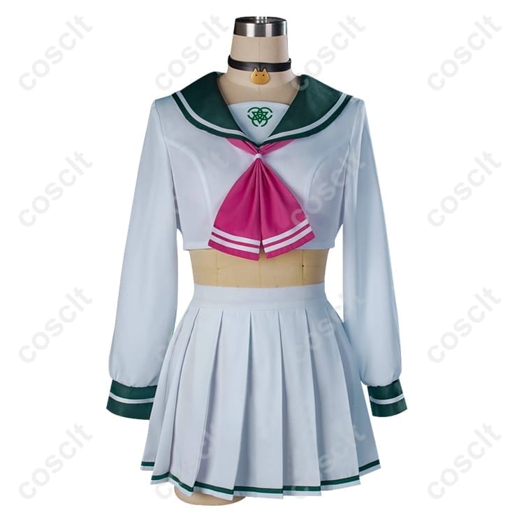 ブルーアーカイブ 杏山カズサ 制服 コスプレ衣装｜猫耳付きフードパーカー＆クロップトップ【COSCLT公式通販】 - 3枚目の画像