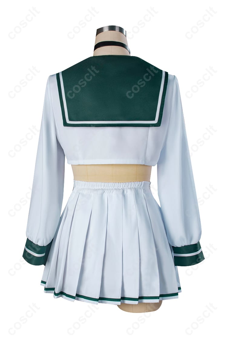 ブルーアーカイブ 杏山カズサ コスプレ衣装 内搭クロップトップ 背面ディテール｜細部まで忠実再現