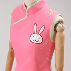 銀魂 神楽 コスプレ衣装｜ウサギ柄チャイナドレス 刺繍入り ウエストシェイプ【COSCLT公式通販】 - 4枚目の画像（サムネイル）