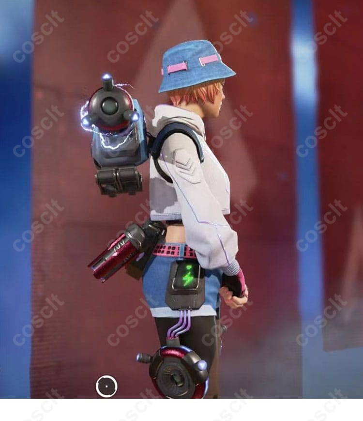 エーペックスレジェンズ ワットソン スタティック・トレーナー コスプレ衣装 側面ショット｜ワットソン cosplay 衣装ディテール確認