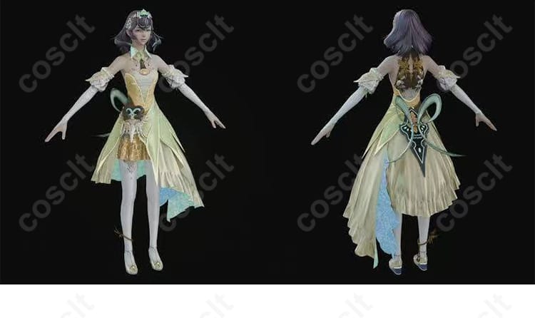 ファイナルファンタジーXIV スフェーン コスプレ衣装 正面と背面の全身画像｜FF14 オーダーメイド対応衣装・高再現度