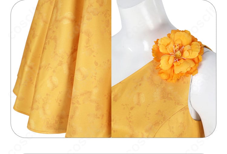 ジュディ・ホップス 映画ドレス コスプレ衣装 肩の花飾りとスカート細部