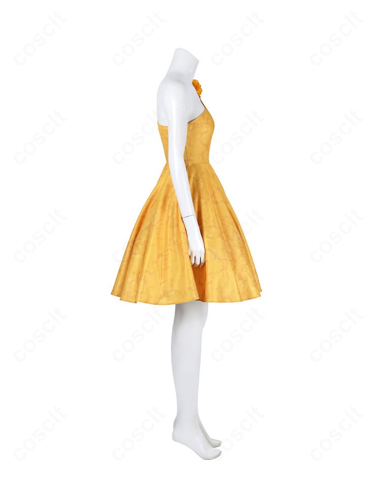 ズートピア2 花柄ワンピース コスプレ衣装 ジュディ・ホップス 右側ディテール