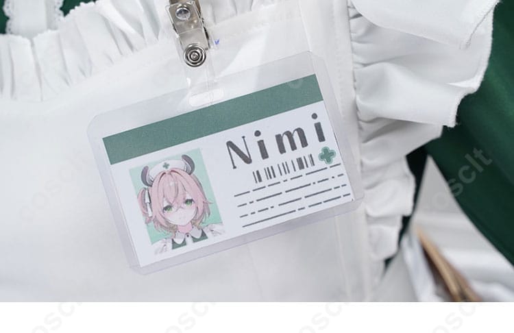Nimi Nightmare ナース服 コスプレ衣装 胸元 名札アクセサリー｜キャラクターらしさを表現