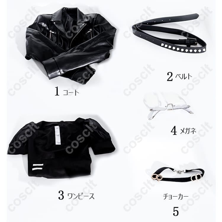 高品質コスプレ衣装｜コート＆ワンピース＆メガネ付きフルセット｜サイズ豊富＆オーダーメイド対応【COSCLT】 - 4枚目の画像
