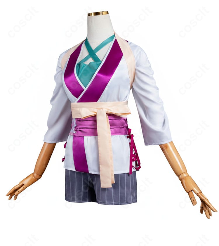 ストリノヴァ 香奈美「世紀の歌姫」コスプレ衣装の側面ビュー。立体的なシルエットと美しいラインを再現。