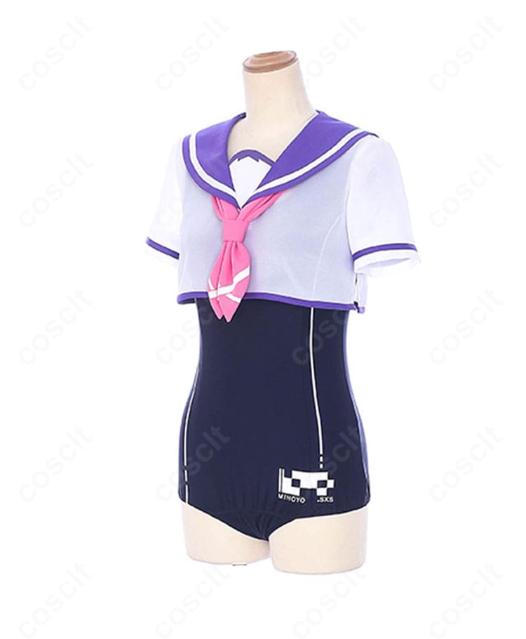 崩壊3rd ブローニャ・ザイチク スクール水着 コスプレ衣装 側面図｜立体的なシルエットと着心地の良さを確認