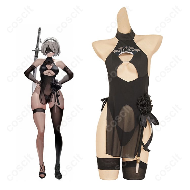 勝利の女神NIKKE × NieR:Automata 2B ヨルハ非公式水域活動服・壱 水着コスプレ衣装を着用したキャラクター全身画像｜高品質でイベント映え