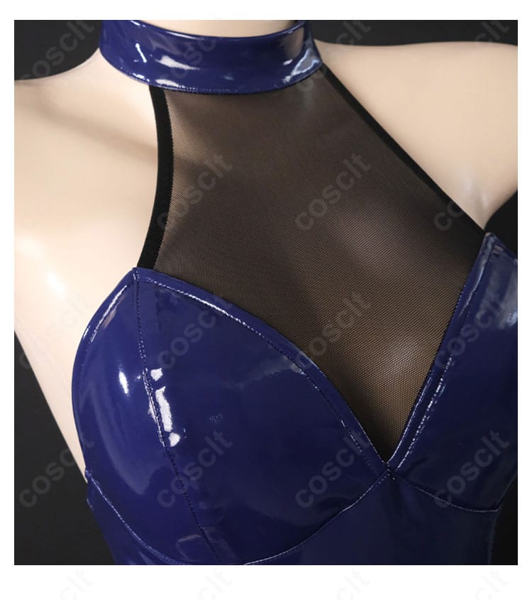 アズールレーン ニュージャージー バニースーツ 衣装の襟元装飾ディテール｜光沢感のある素材と上品な仕上げ。