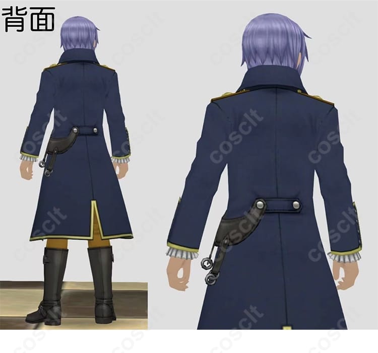 ドラゴンクエストトレジャーズ クオード像 コスプレ衣装 キャラクター背面図｜細部まで忠実再現・パーティーやゲームイベント向け