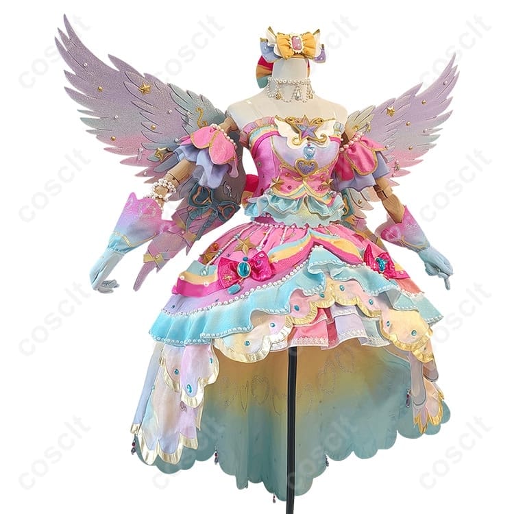 アイカツ! 星のツバサ 虹野ゆめ レインボーエトワールコーデ コスプレ衣装｜高品質オーダーメイド対応【COSCLT】 - 1枚目の画像