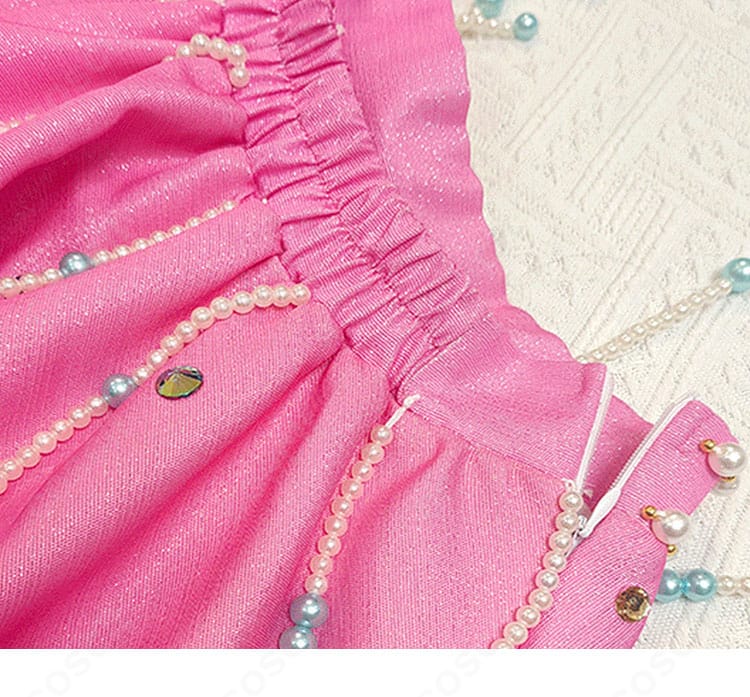 アイカツ! 虹野ゆめ コスプレ衣装 スカート裾飾りディテール｜美しい装飾で存在感アップ