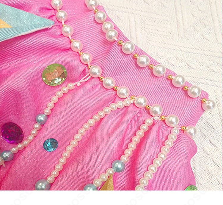 アイカツ! レインボーエトワールコーデ コスプレ衣装 珍珠チェーン装飾の細部写真｜華やかなアクセント