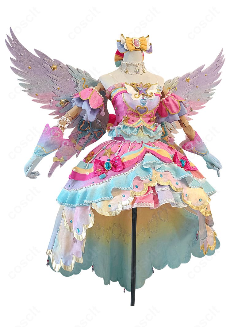 アイカツ! レインボーエトワールコーデ コスプレ衣装 正面ディテール｜高品質生地と精巧な仕立て