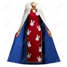 銀魂 神楽 コスプレ衣装 ウサギ柄チャイナドレス マント付き｜高品質 cosplay 仮装 変装 - 1枚目の画像（サムネイル）