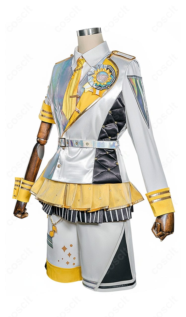 プロジェクトセカイ 鏡音レン コスプレ衣装 側面ショット ディテール再現