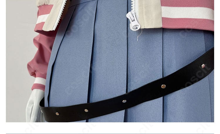 銀魂 神楽 コスプレ衣装 腰飾り細部｜ベルトや飾りが映えるデザイン、細部までこだわり。