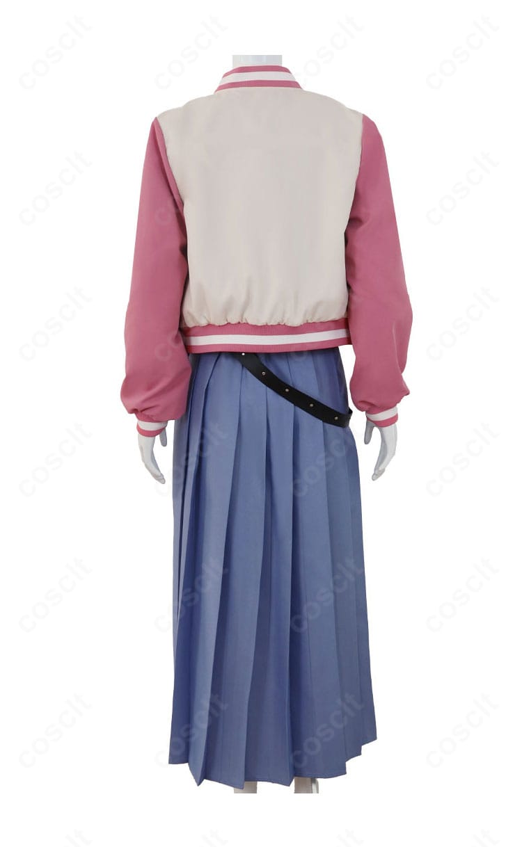 銀魂 神楽 コスプレ衣装 背面全体図｜背中のラインとスカートの広がりが魅力的なデザイン。